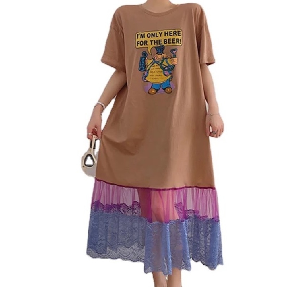 Fashion Forward Lace T-Shirt Dress